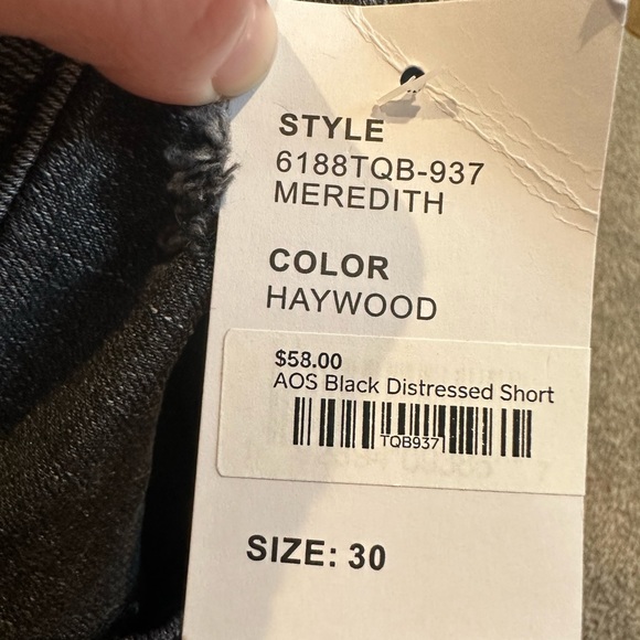 NWOT Articles of Society Black Distressed Jean Shorts - Picture 9 of 9